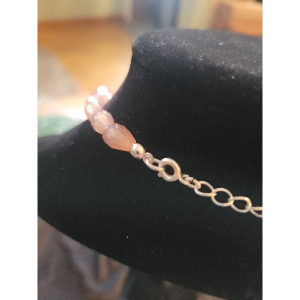 Avon Mark Rock of Ages Peach Faux Coral Bead Necklace  Adjustable - Picture 6 of 6